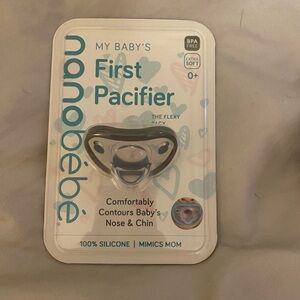 Nanobebe My Baby's First Pacifier - Gray Silicone